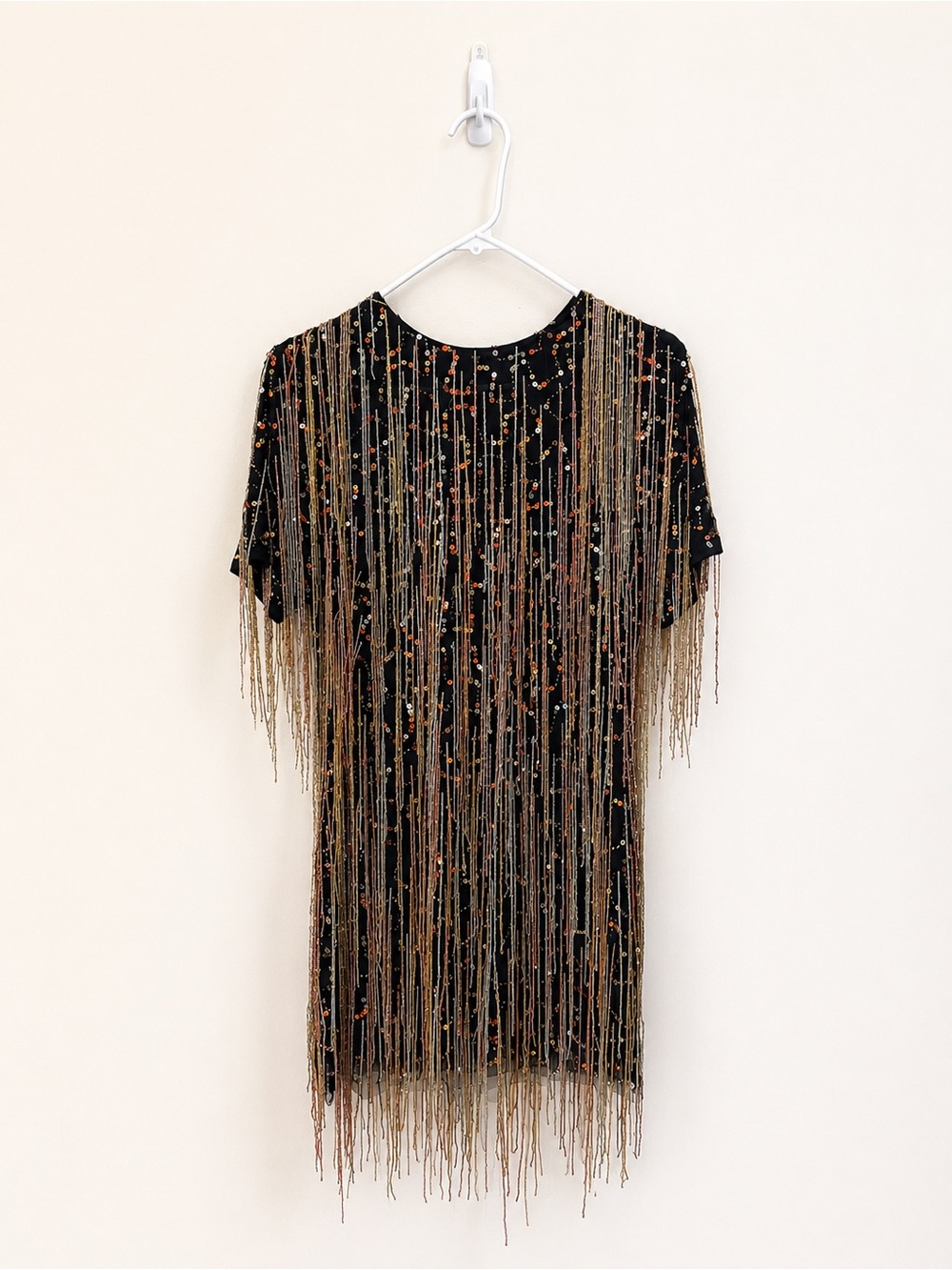 Nasty Gal Black Sequin Fringe Mini Dress - Picture 6 of 7